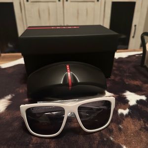 Prada Linea Rossa PS 07 WS white polarized sunglasses